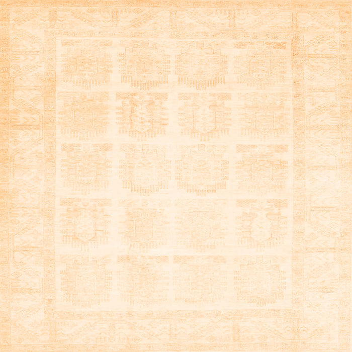 Serging Thickness of Persian Orange Traditional Rug, tr4660org