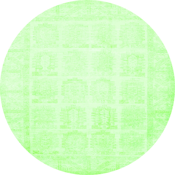 Square Persian Green Traditional Rug, tr4660grn