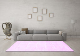 Machine Washable Persian Purple Traditional Area Rugs in a Living Room, wshtr4660pur