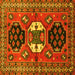 Square Persian Yellow Traditional Rug, tr4661yw