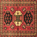 Square Machine Washable Persian Brown Traditional Rug, wshtr4661brn