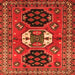 Serging Thickness of Persian Orange Traditional Rug, tr4661org