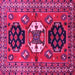 Square Machine Washable Persian Pink Traditional Rug, wshtr4661pnk