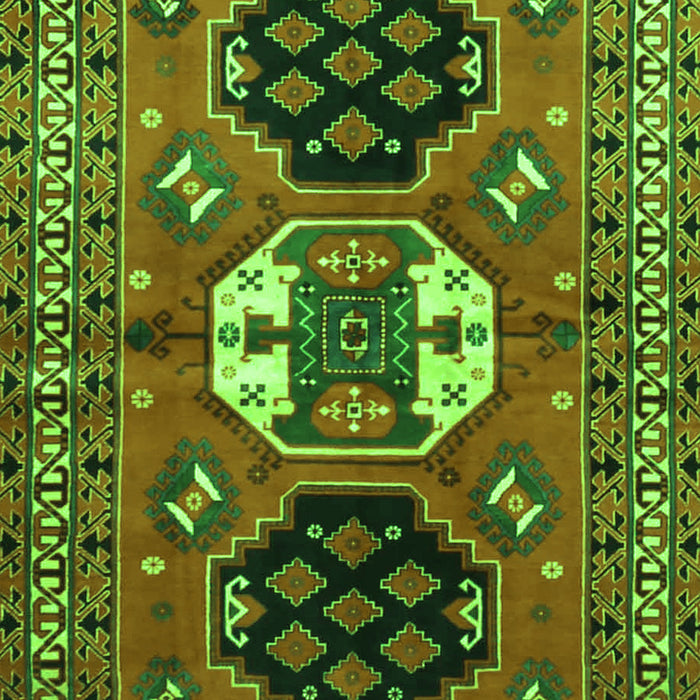 Serging Thickness of Machine Washable Persian Green Traditional Area Rugs, wshtr4661grn