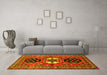 Machine Washable Persian Yellow Traditional Rug in a Living Room, wshtr4661yw