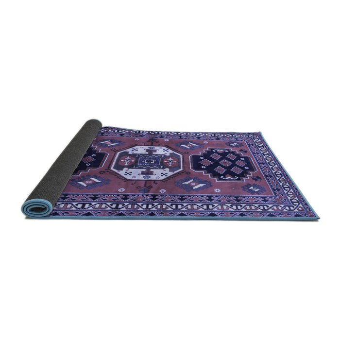 Sideview of Persian Blue Traditional Rug, tr4661blu