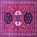 Square Persian Purple Traditional Rug, tr4661pur