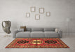 Machine Washable Persian Brown Traditional Rug in a Living Room,, wshtr4661brn