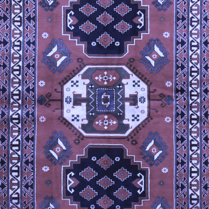 Machine Washable Persian Blue Traditional Rug, wshtr4661blu