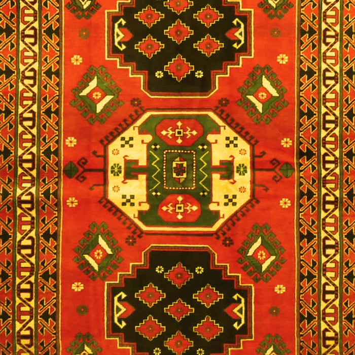Machine Washable Persian Yellow Traditional Rug, wshtr4661yw