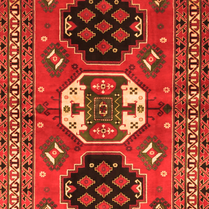 Serging Thickness of Machine Washable Persian Orange Traditional Area Rugs, wshtr4661org