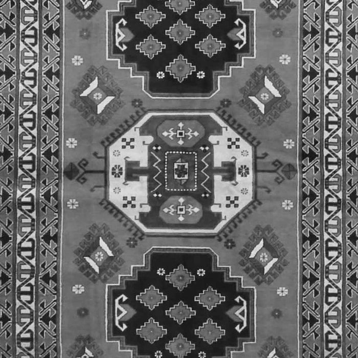 Serging Thickness of Machine Washable Persian Gray Traditional Rug, wshtr4661gry