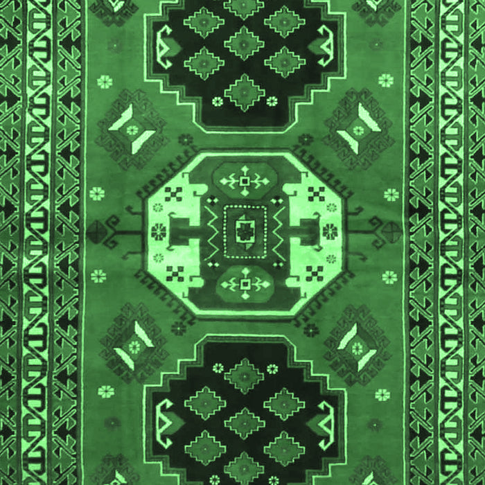 Machine Washable Persian Emerald Green Traditional Area Rugs, wshtr4661emgrn