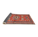 Sideview of Traditional Light Copper Gold Persian Rug, tr4662