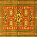 Square Persian Yellow Traditional Rug, tr4662yw