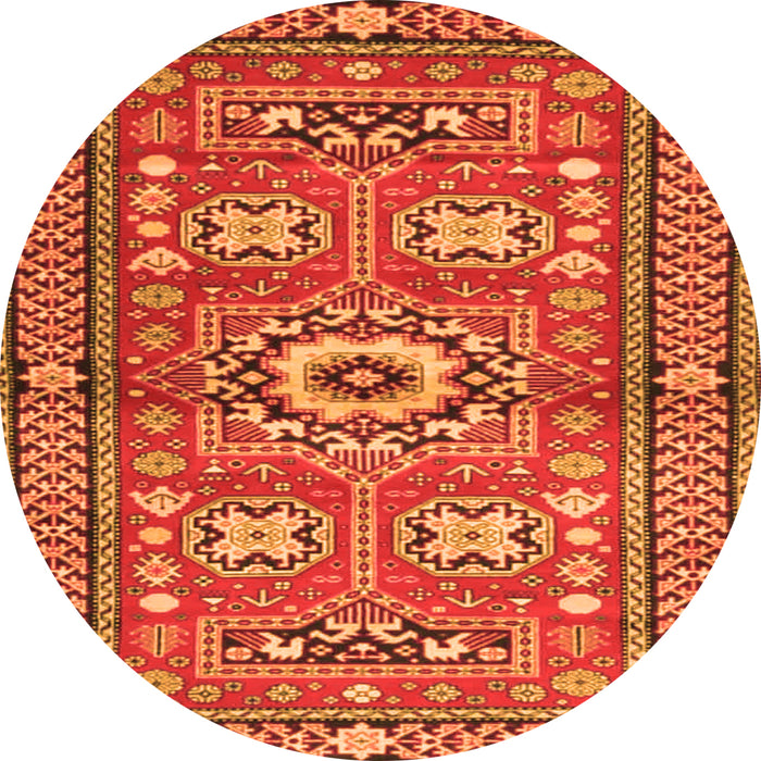 Machine Washable Persian Orange Traditional Area Rugs, wshtr4662org