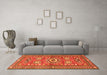 Machine Washable Persian Orange Traditional Area Rugs in a Living Room, wshtr4662org