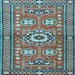 Square Persian Light Blue Traditional Rug, tr4662lblu