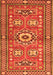 Serging Thickness of Machine Washable Persian Orange Traditional Area Rugs, wshtr4662org