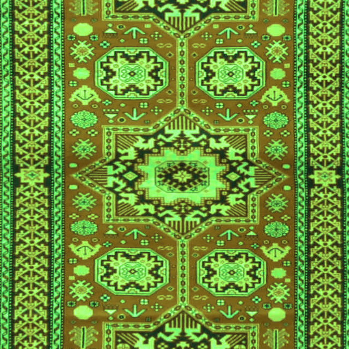 Serging Thickness of Machine Washable Persian Green Traditional Area Rugs, wshtr4662grn