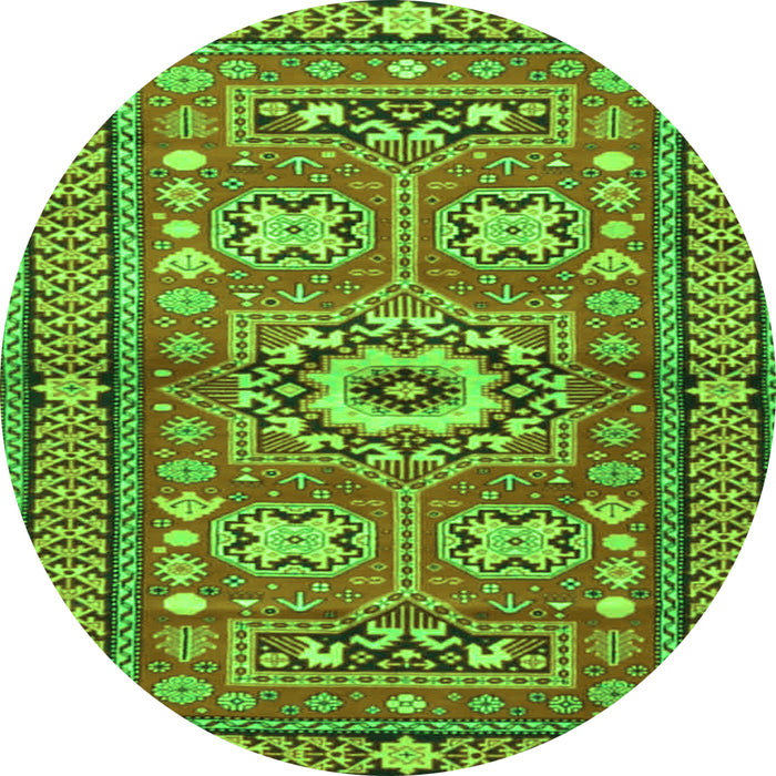 Machine Washable Persian Green Traditional Area Rugs, wshtr4662grn