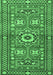 Machine Washable Persian Emerald Green Traditional Area Rugs, wshtr4662emgrn