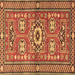 Square Persian Brown Traditional Rug, tr4662brn