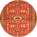 Square Persian Orange Traditional Rug, tr4662org