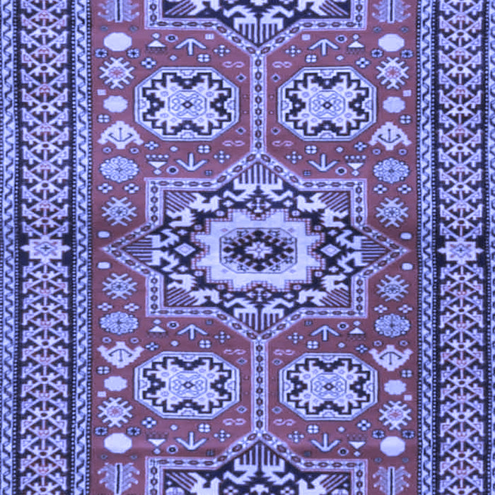 Machine Washable Persian Blue Traditional Rug, wshtr4662blu