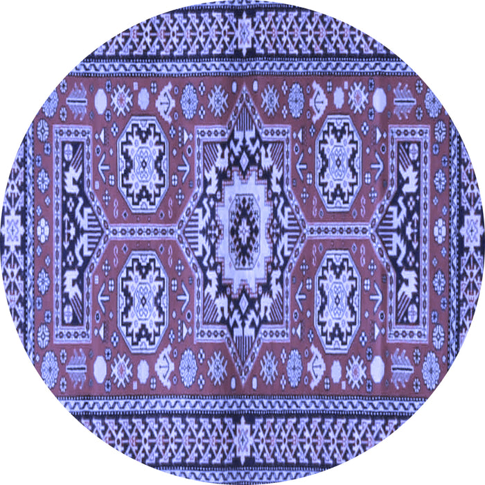 Round Persian Blue Traditional Rug, tr4662blu
