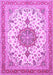 Machine Washable Persian Purple Traditional Area Rugs, wshtr4663pur