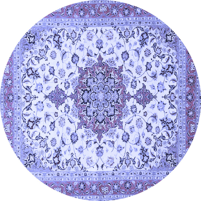 Round Persian Blue Traditional Rug, tr4663blu