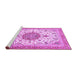 Sideview of Machine Washable Persian Purple Traditional Area Rugs, wshtr4663pur