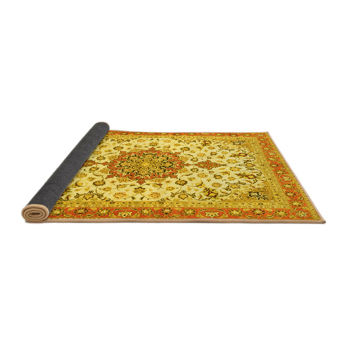 Sideview of Persian Yellow Traditional Rug, tr4663yw