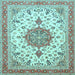 Square Persian Light Blue Traditional Rug, tr4663lblu