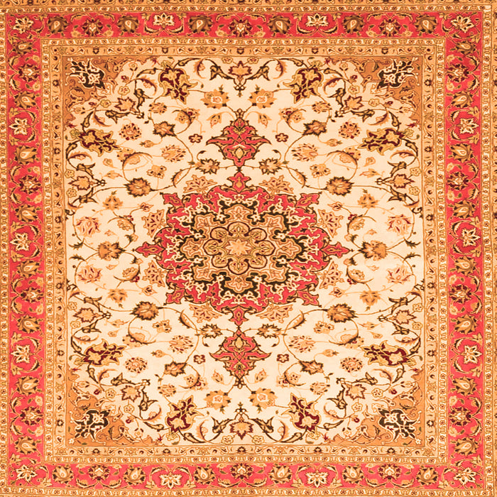 Serging Thickness of Persian Orange Traditional Rug, tr4663org