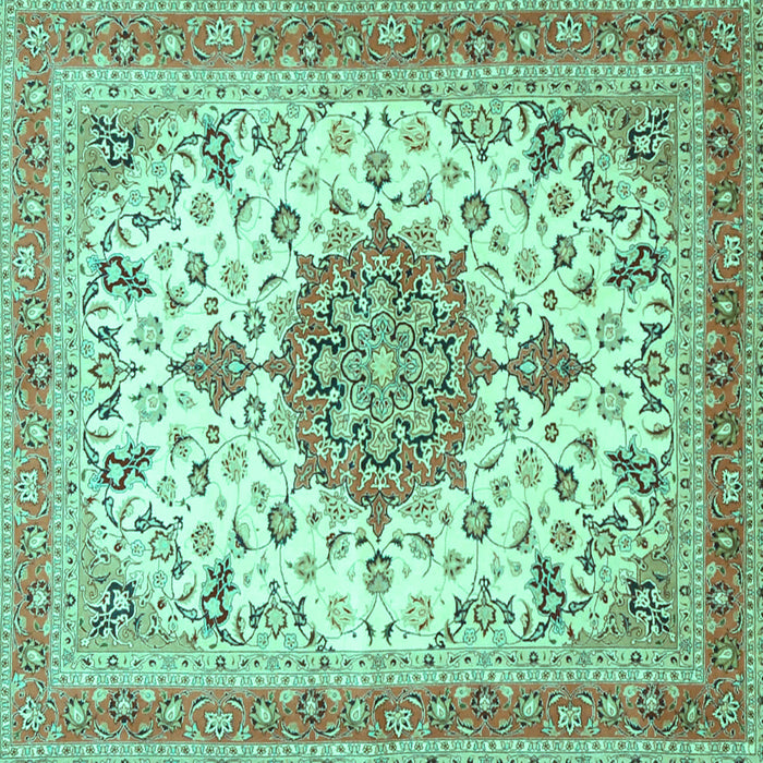 Square Persian Turquoise Traditional Rug, tr4663turq