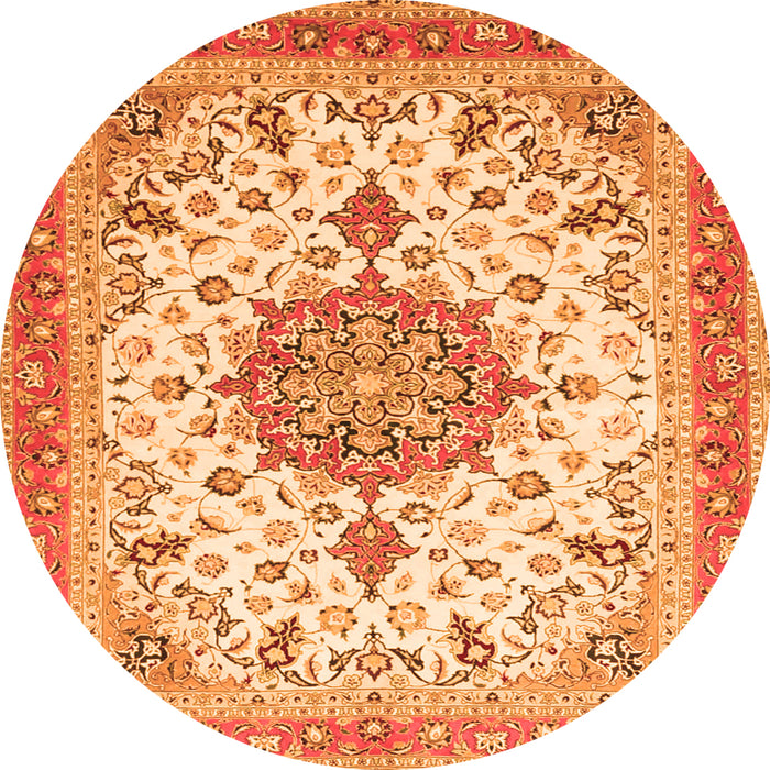 Square Persian Orange Traditional Rug, tr4663org