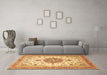 Machine Washable Persian Brown Traditional Rug in a Living Room,, wshtr4663brn