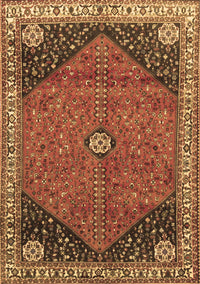 Medallion Brown Traditional Rug, tr4664brn