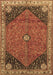 Medallion Brown Traditional Rug, tr4664brn