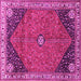 Square Medallion Pink Traditional Rug, tr4664pnk