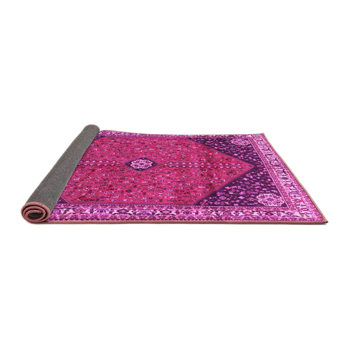 Sideview of Medallion Pink Traditional Rug, tr4664pnk