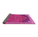 Sideview of Medallion Pink Traditional Rug, tr4664pnk