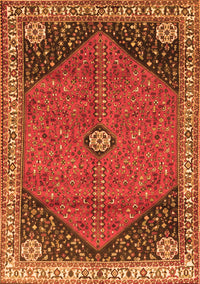 Medallion Orange Traditional Rug, tr4664org