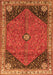 Medallion Orange Traditional Rug, tr4664org