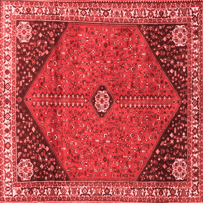 Machine Washable Medallion Red Traditional Rug, wshtr4664red