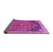 Sideview of Medallion Purple Traditional Rug, tr4664pur