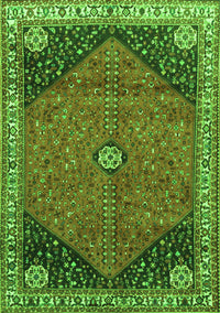 Medallion Green Traditional Rug, tr4664grn