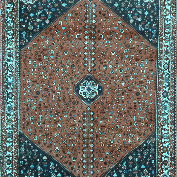 Medallion Light Blue Traditional Rug, tr4664lblu